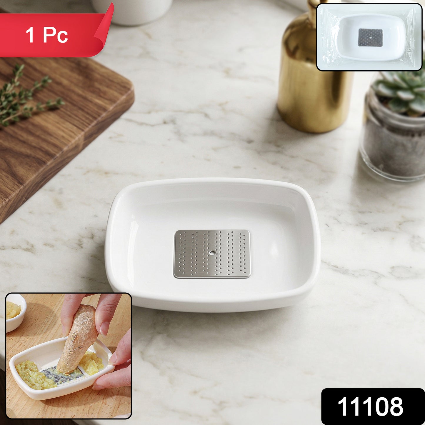 Multipurpose Garlic Ginger Grinding Plate (1 Pc)