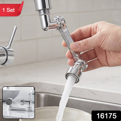 Flexible Faucet Head Extender With Rotating Water Flow For Kitchen Sink (1 Set)