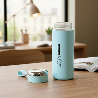 Leak Proof Glass Water Bottle (1 Pc)