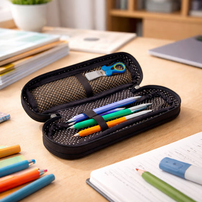 Premium Fabric Zipper Pencil Pouch (1 Pc)