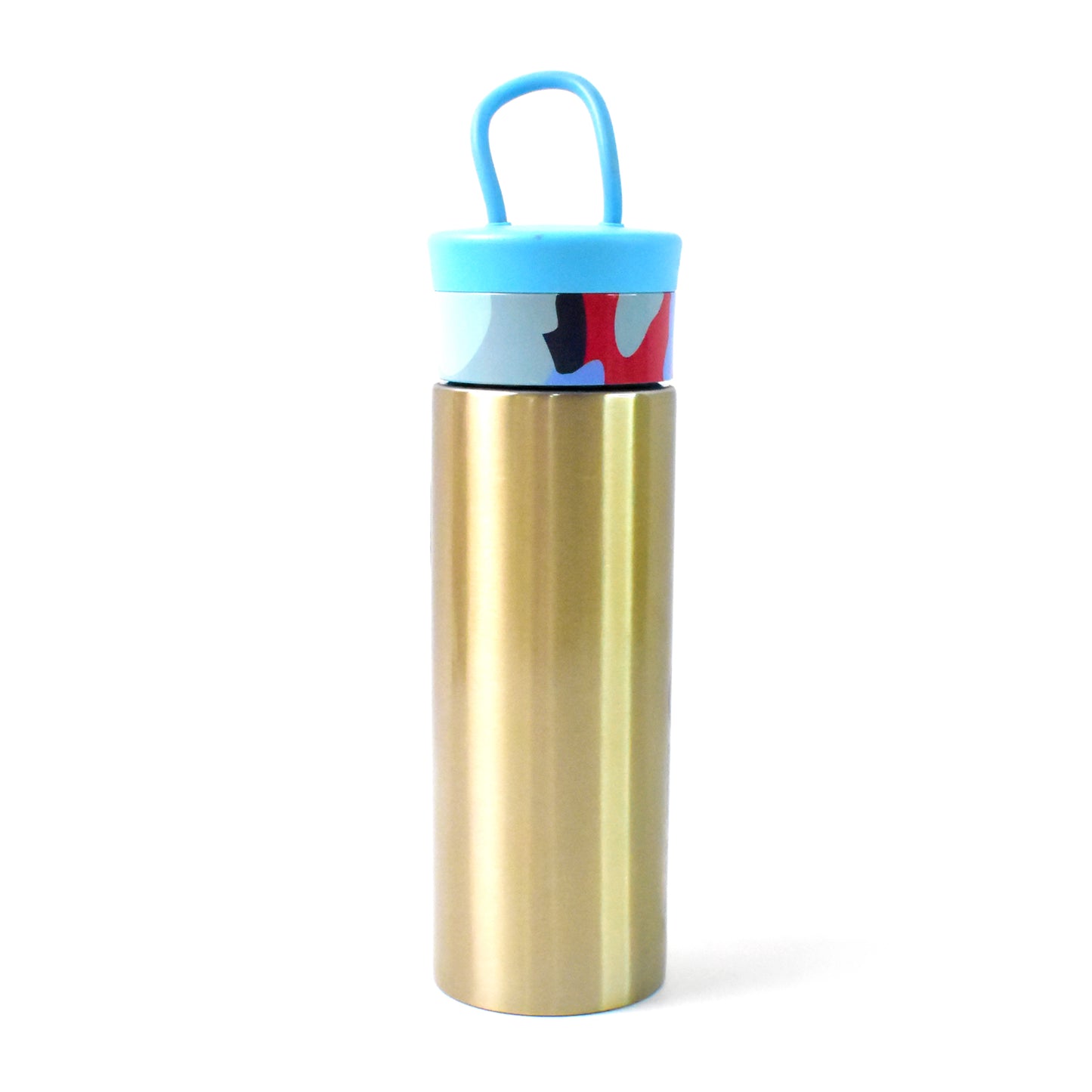 Stainless steel double wall water bottle with 300ml capacity from Wukusy, showing sleek design and secure screw cap.