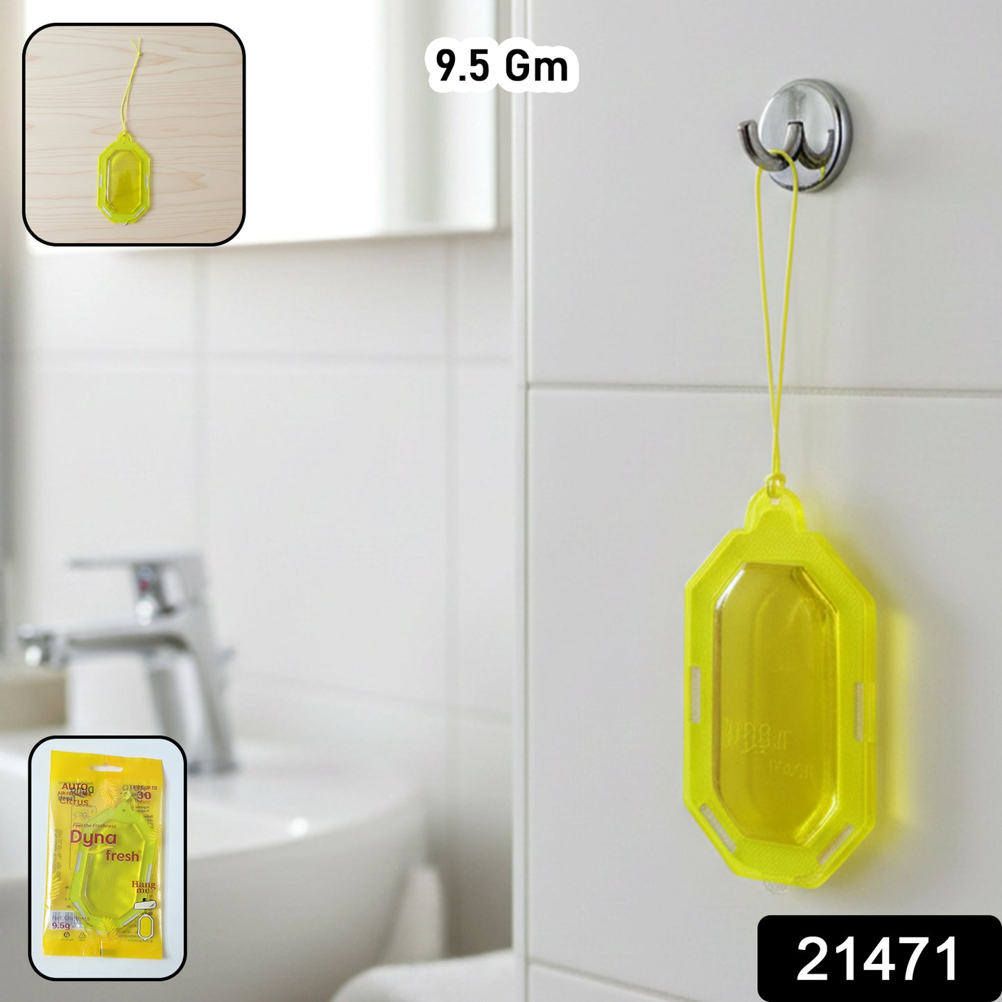Hanging Gel Based Bathroom Air Freshener Citrus Gel (1 Pc 9.5 Gm)