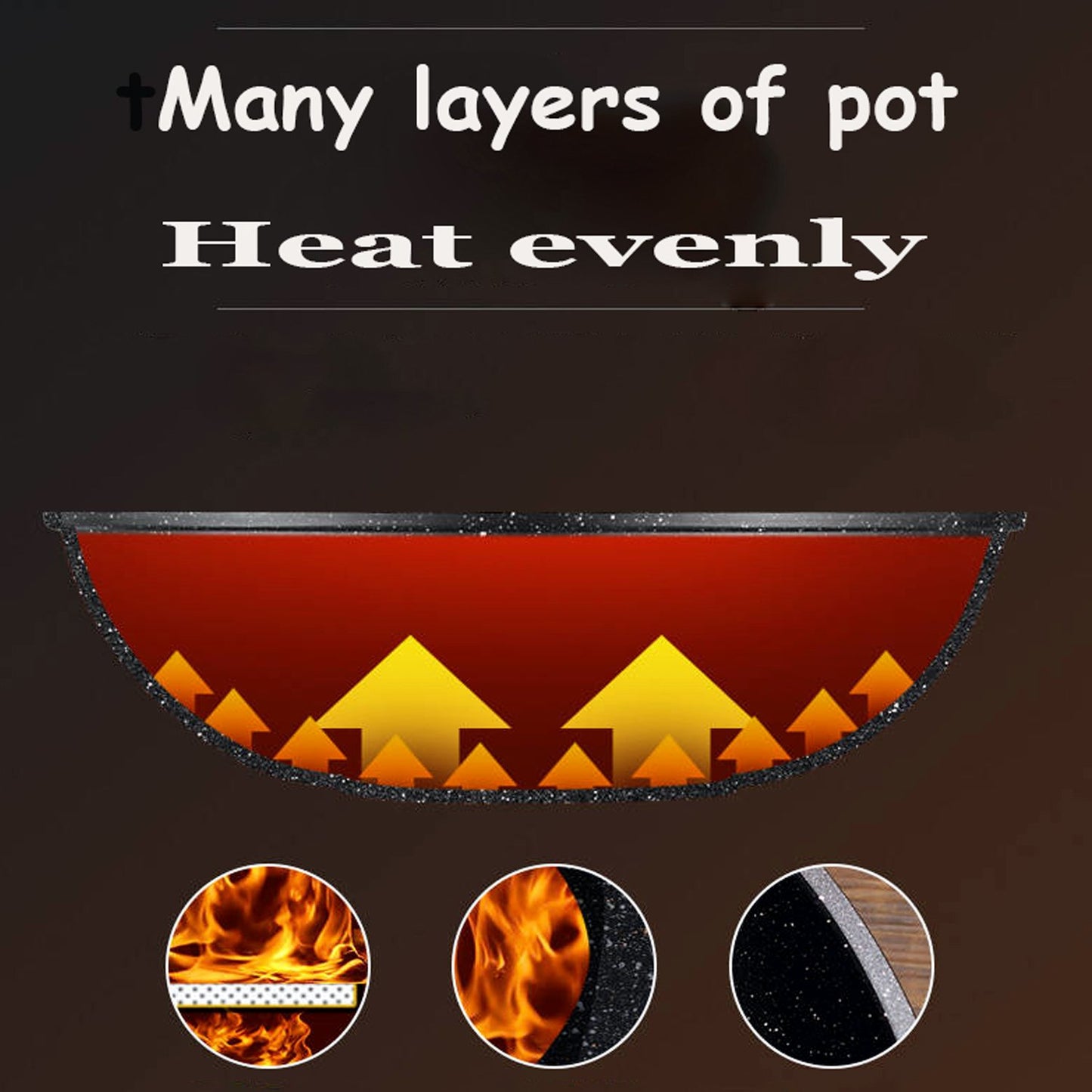Wukusy 2496 premium aluminum fry pan displaying a shiny, durable kitchen tool with a black handle and cooking surface.