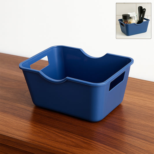 Wukusy multi-purpose storage basket organizer in gray, measuring 15x10.5 cm, ideal for organizing small items in home or office.
