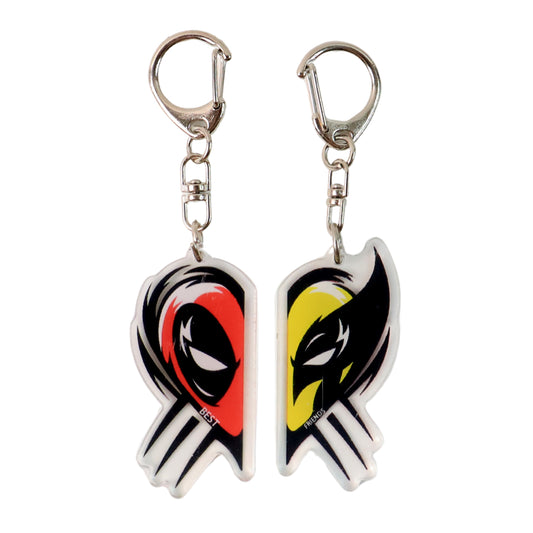 2-in-1 Best Friends Matching Acrylic Breakable Keychain