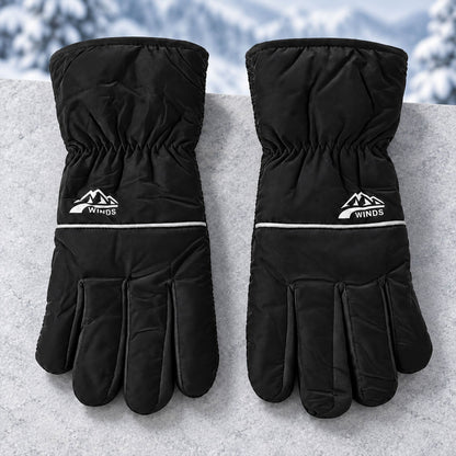 Wukusy multipurpose winter hand gloves with plush lining and textured grip in mixed colors, pair of warm, stylish winter gloves.