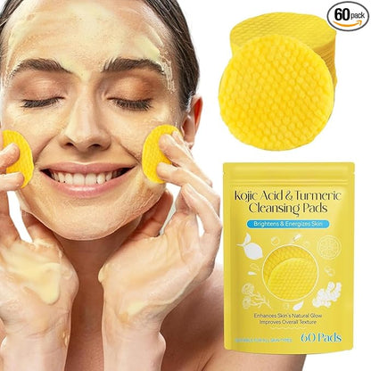 Kojic Acid Turmeric Face Cleansing Pads (Pack Of 1) (60Pcs)