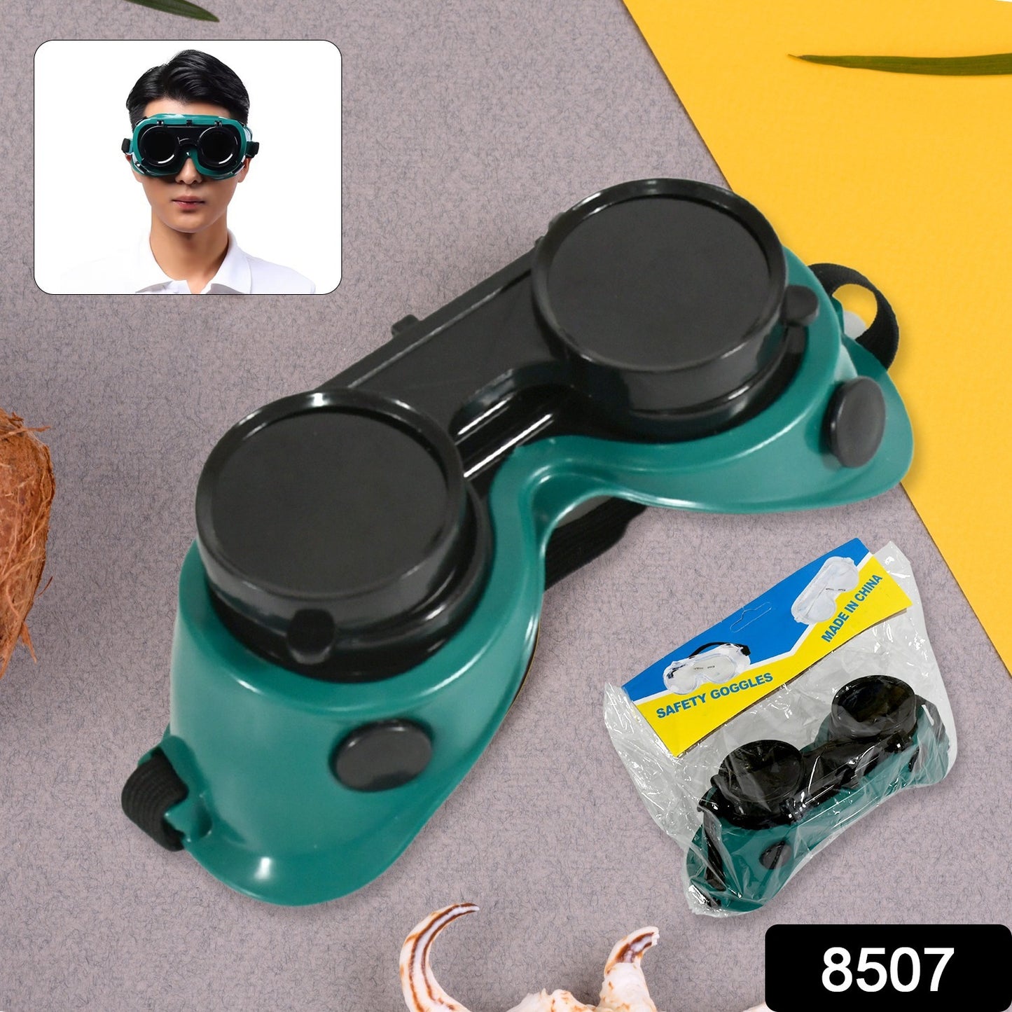 8507 Safety Welding Goggles Anti Radiation Goggles Welder Work Protective Goggles Labour Working Safety Protective Eyewear (Moq - 10 Pcs)