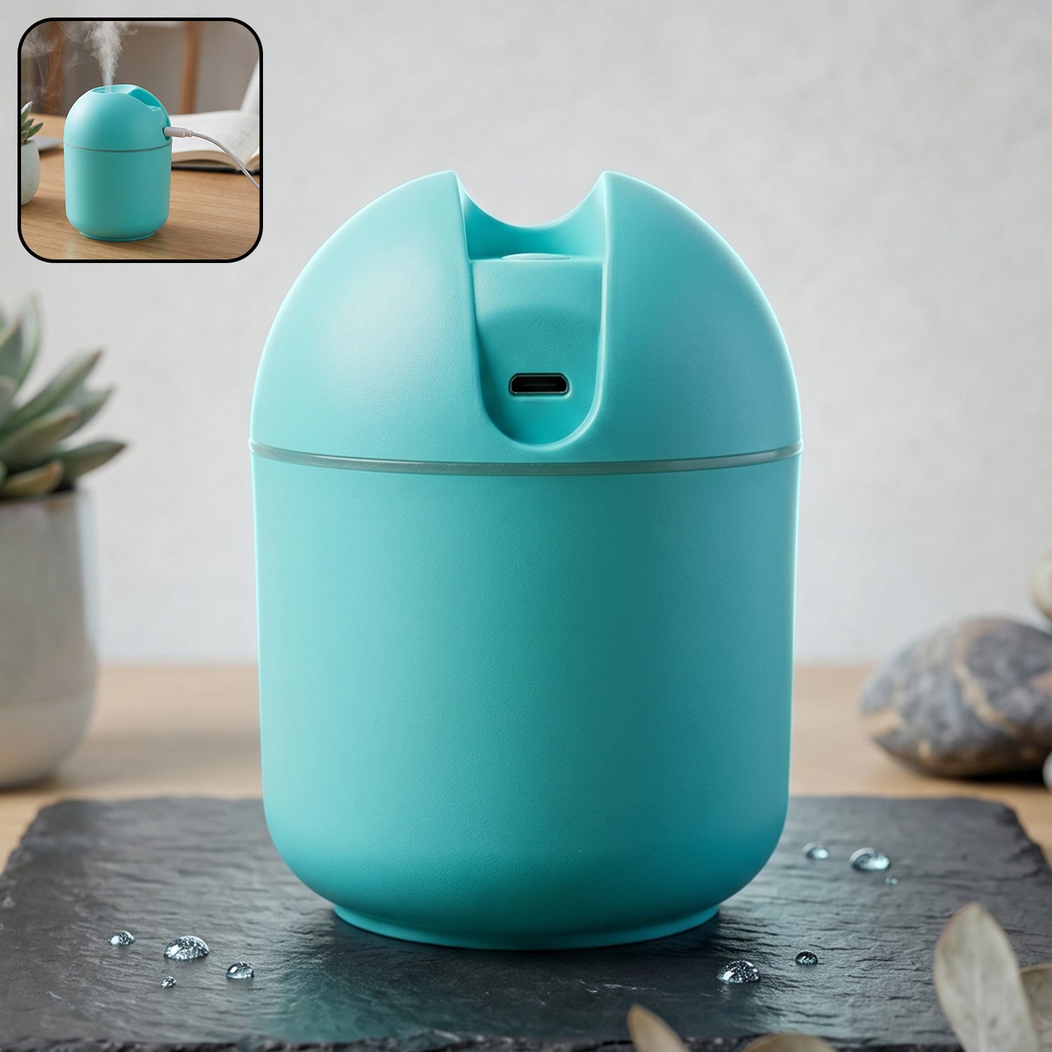 Portable Usb Mini Air Humidifier With Cool Mist (1 Pc)
