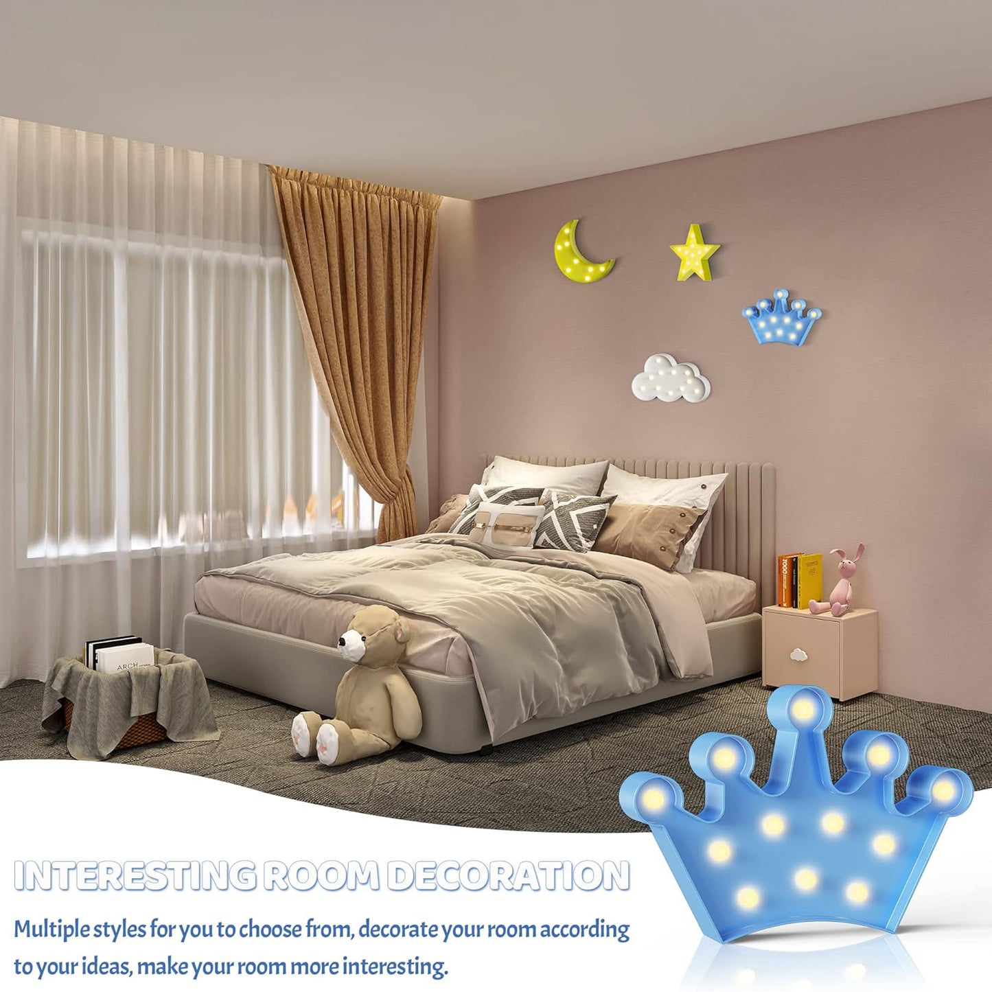 Crown Shaped Led Decorative Night Lamp (1 Pc)