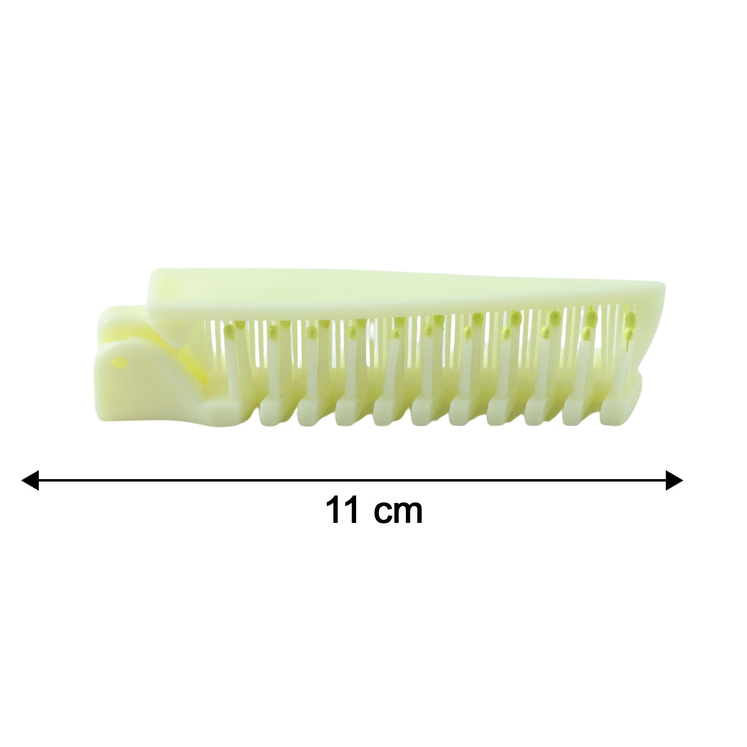Wukusy 2-in-1 foldable hair comb with brush, compact and portable for easy hair styling and detangling.