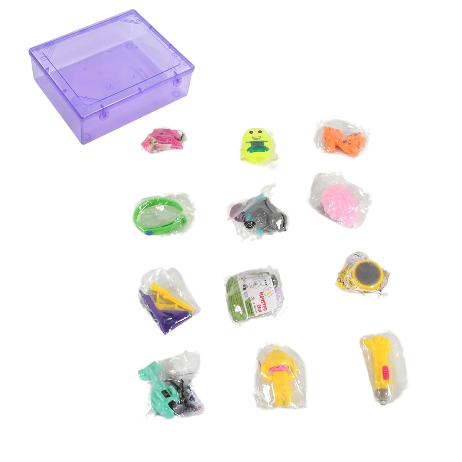 Wukusy 12-in-1 kids' toy set with 10 small toys for curiosity and play, featuring colorful, varied home improvement-themed toy pieces.