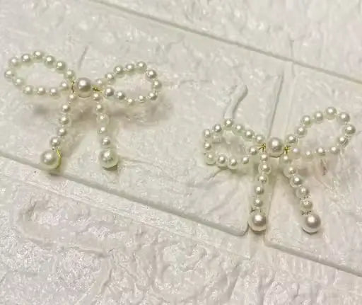 Pearl Knot Bow Dangle Earrings – Fashion Jewellery