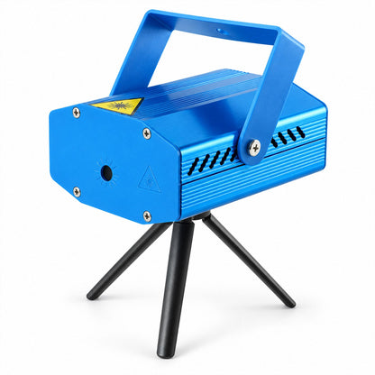 Wukusy sound-activated laser dot projector party light with tripod displaying colorful laser dots on a wall