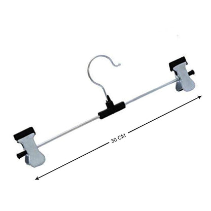 Set of 12 Wukusy 7202 hangers with 2 adjustable anti-rust clips for home improvement, ideal for clothing and laundry organization.