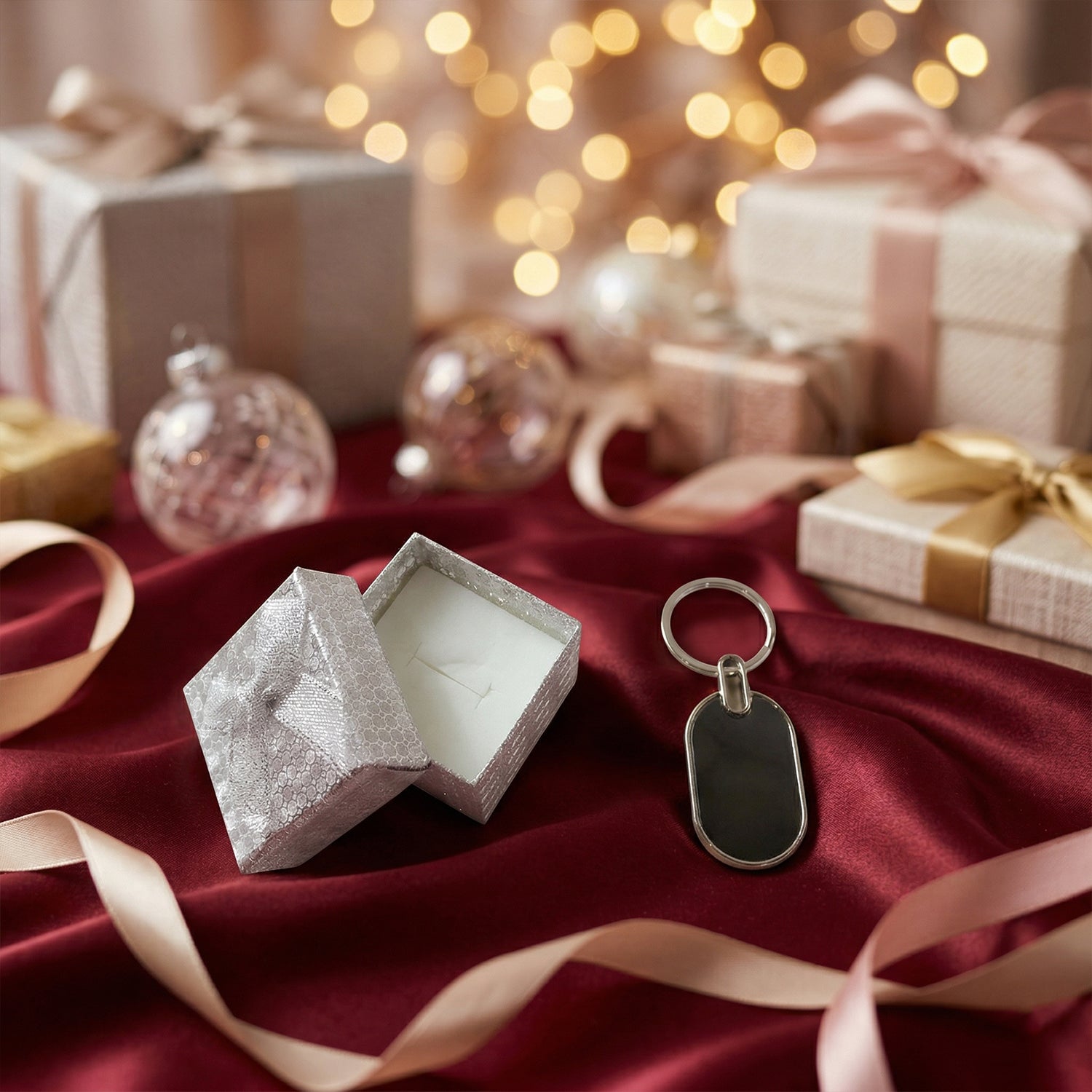 Premium Metal Keychain With Gift Box