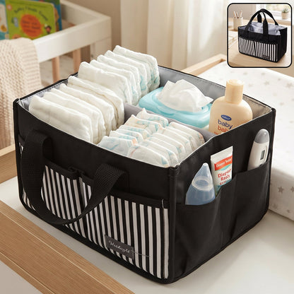 Wukusy multipurpose travel organizer bag with handles, 27x16 cm, featuring multiple compartments for toiletries and accessories.