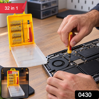 Magnetic Precision Screwdriver Set Handle Detailed Fastening And Repair Work (32 Pc)