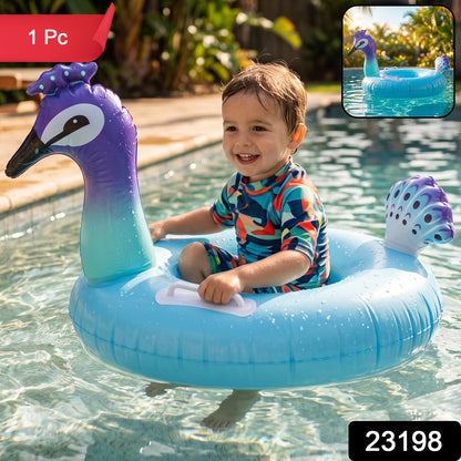 Inflatable kids swim ring from Wukusy, comfortable floating safety swimming tube, featuring bright colors and secure design.