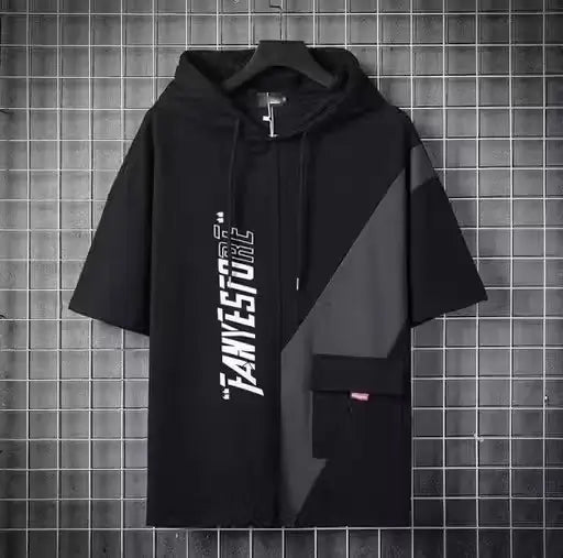 LIMITED STOCK ORDER NOW!! Mens Half Sleeve Hoodies Cotton Blend Tshirts