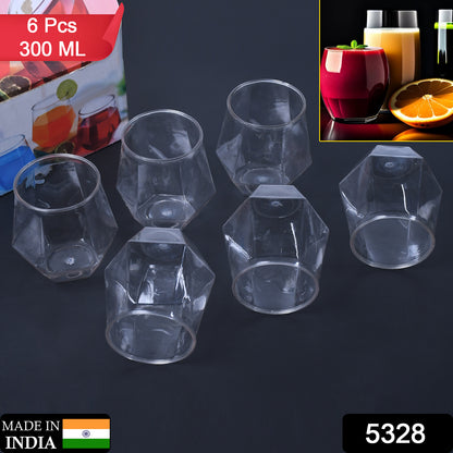 Wukusy 5328 transparent plastic pilsner glasses for beer, juice, mocktails, with enhanced aroma and flavor, crystal-clear design.