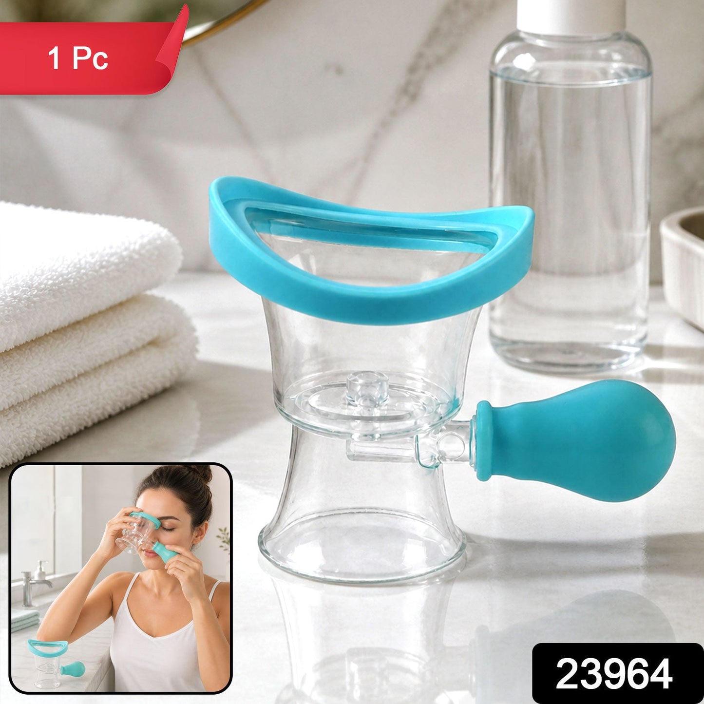 Manual Air Pressure Eye Cleaning Cup With Soft Seal (1 Pc)
