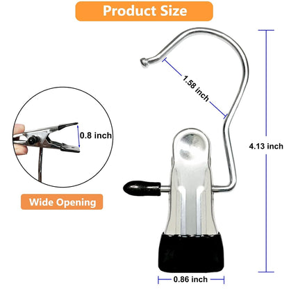 Metal Pants Trouser Clip Holder Hangers With Hooks For Wardrobe Storage (10 Pc)