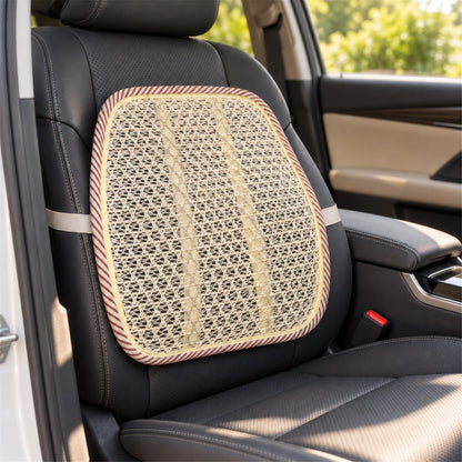 Wukusy car seat mesh back support with curved frame and elastic strap backrest 彩神争霸充值