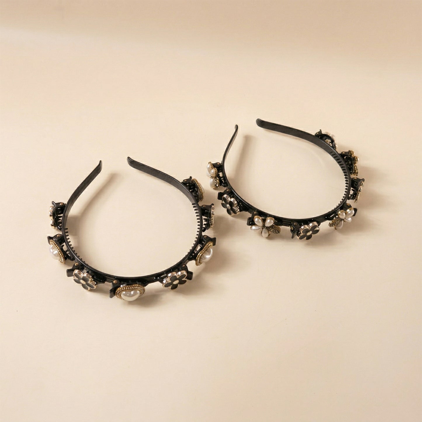 Decorative Floral Beaded Hairband For Women  Girls (1 Pc Mix Design)