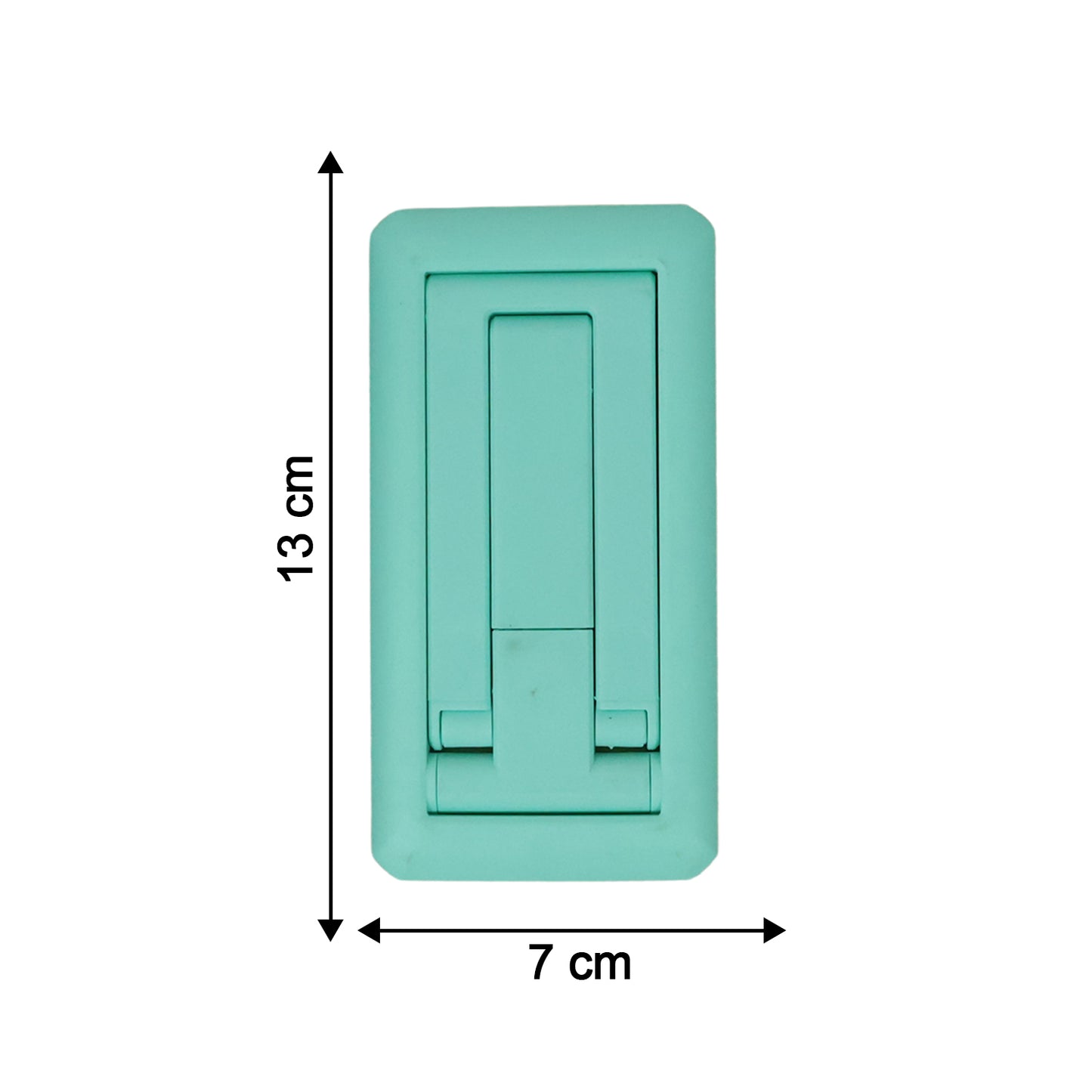 Wukusy foldable plastic mobile phone holder stand, adjustable desk stand for office use, showing the compact, portable design.