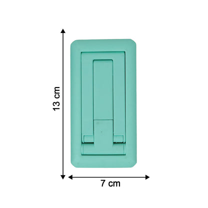Wukusy foldable plastic mobile phone holder stand, adjustable desk stand for office use, showing the compact, portable design.