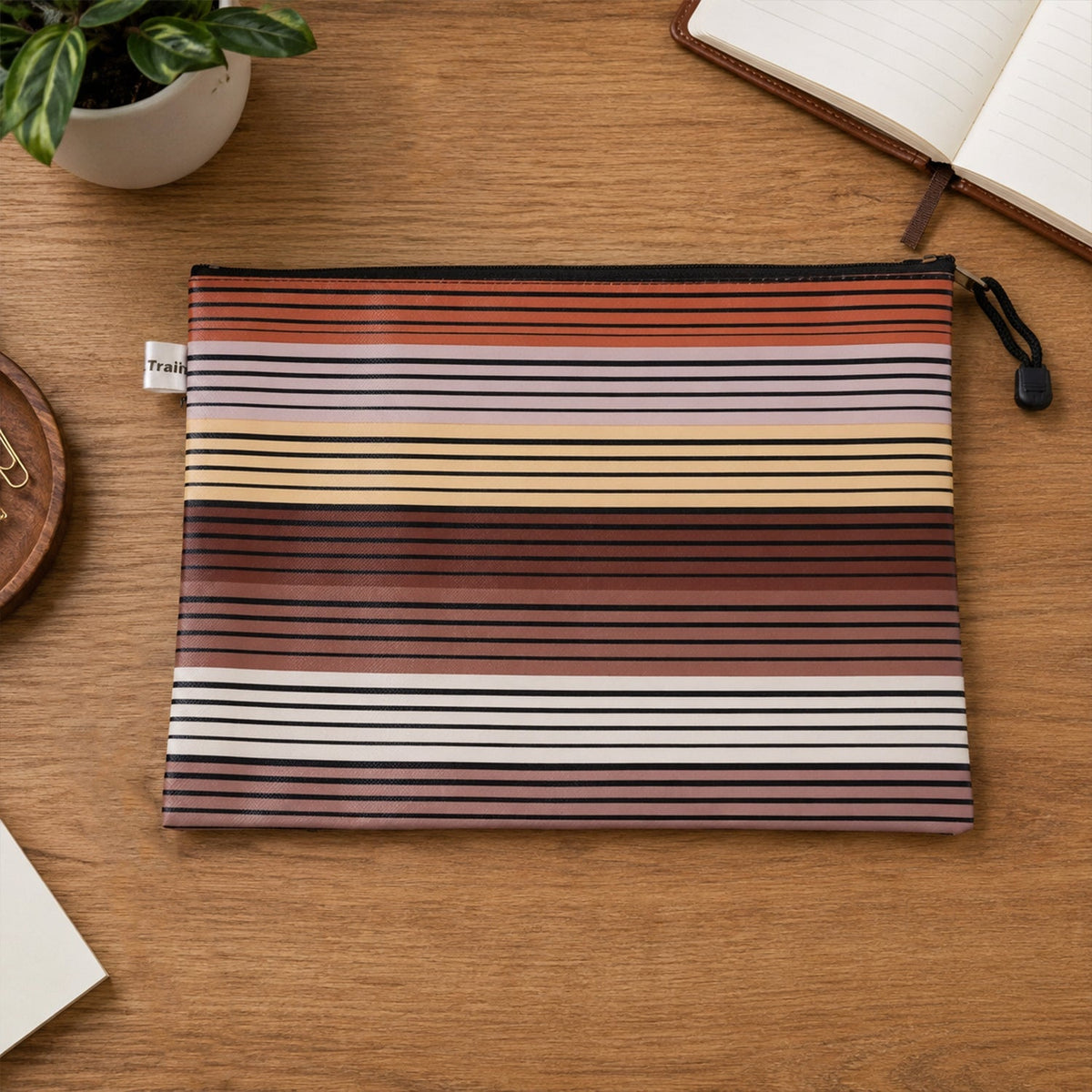 Zipper Document Pouch  Waterproof A4 File Organizer For Office  School