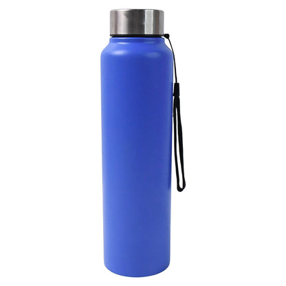Stainless steel Wukusy water bottle, 1000 ml capacity, with a sleek design and screw-on lid, suitable for hydration on the go.