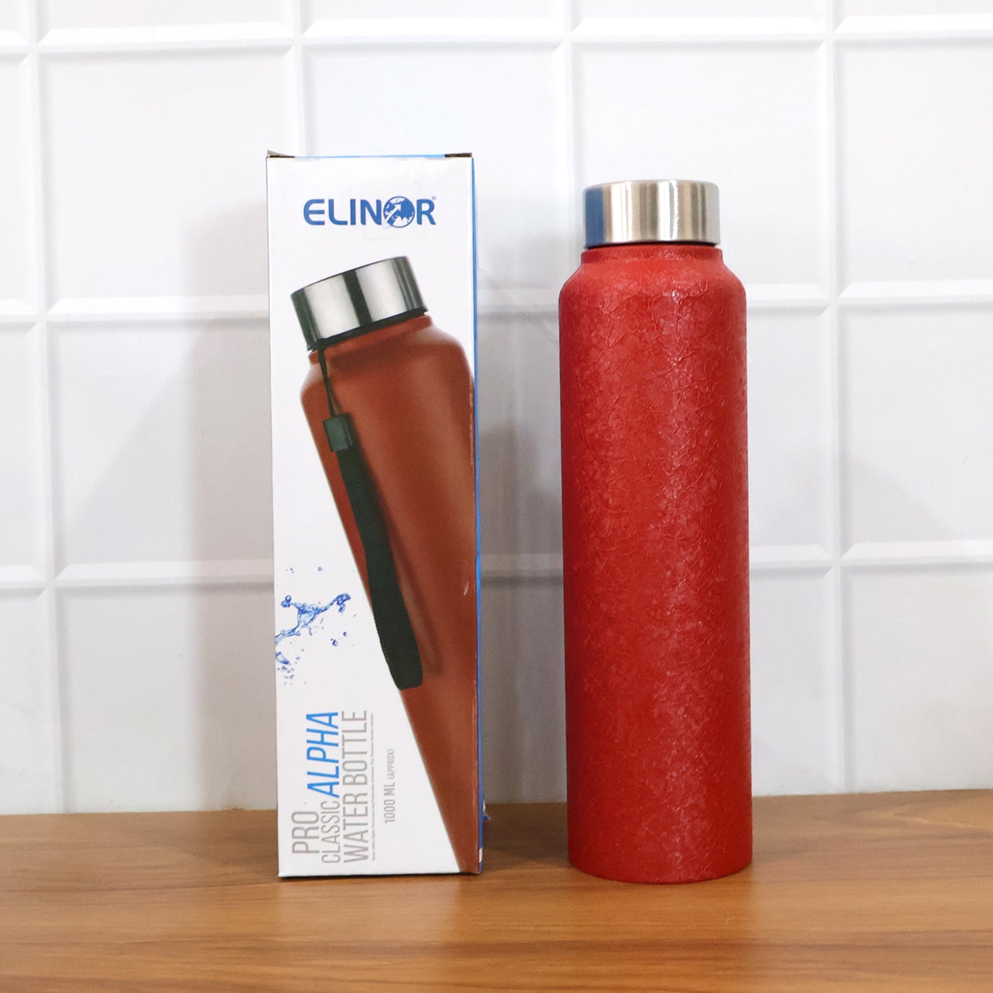 1000 Ml Stainless Steel Water Bottle Red Color (1 Pc)
