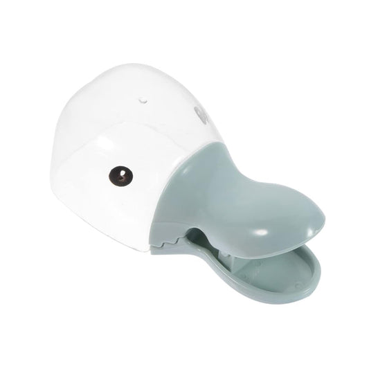 Wukusy 2-in-1 pet food scoop with bag clip, stainless steel design, featuring a handle and a clip for convenient storage and dispensing.