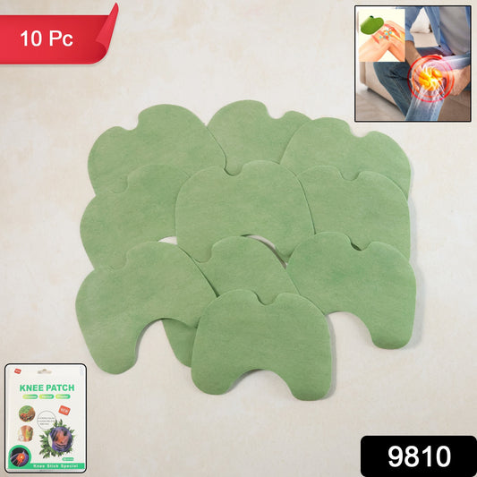 Wukusy herbal-infused knee relief patches set with 10 adhesive patches for pain relief and support.