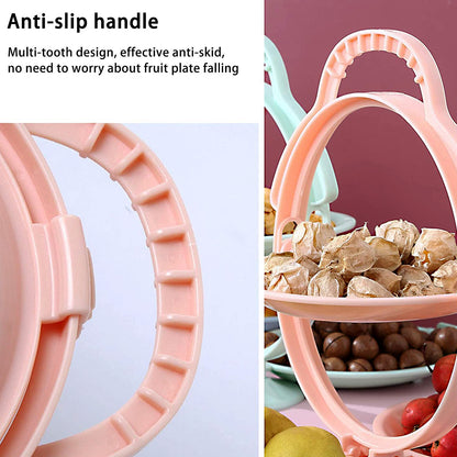 3-layer Foldable Multi-purpose Snack Fruit  Dessert Serving Stand (1 Pc)