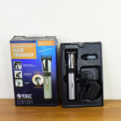 Wukusy Orbit Rechargeable Hair Trimmer for Men with ergonomic design and adjustable blades, ideal for precise grooming.