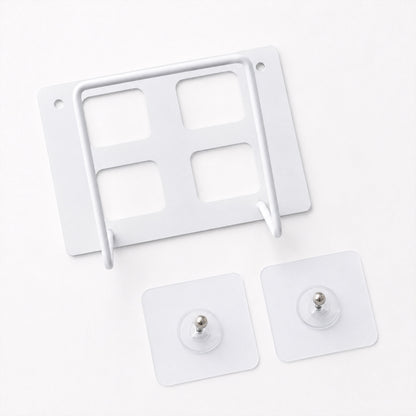 Wukusy wall mount WiFi router bracket holder stand shelf for set-top box, shown mounted on a wall with the device in place.