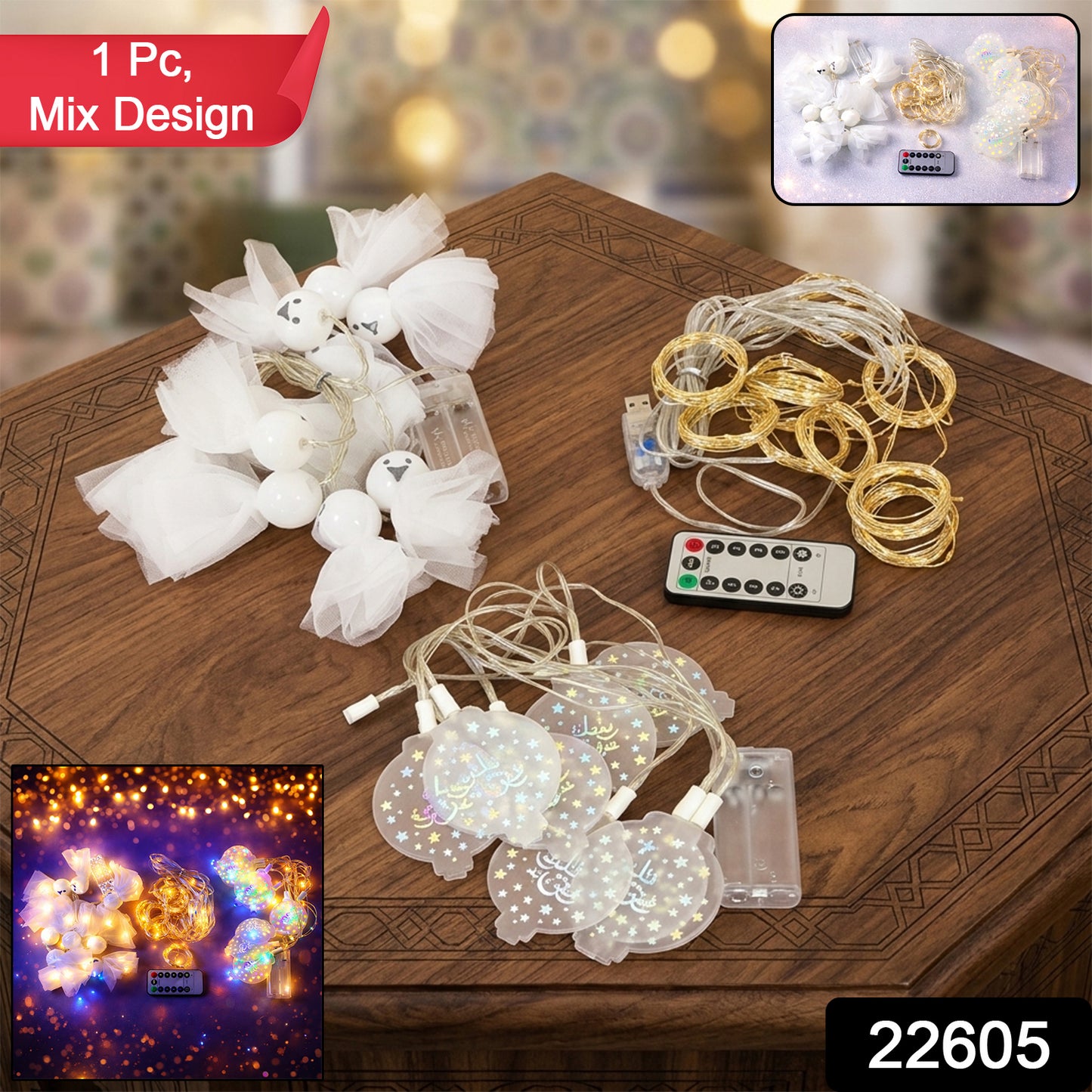 Decorative Led String Light Set (1 Pc Mix Design)