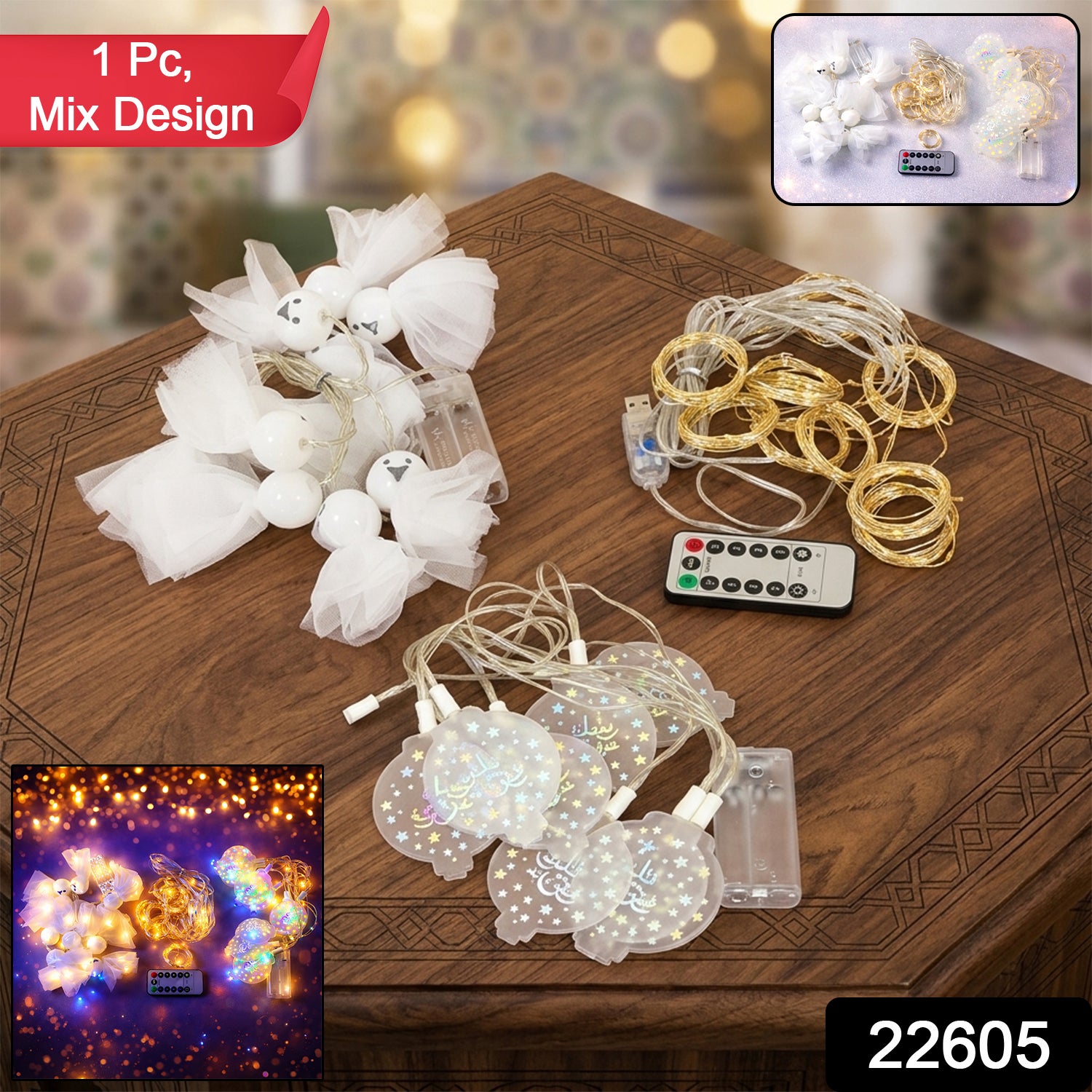 Decorative Led String Light Set (1 Pc Mix Design)