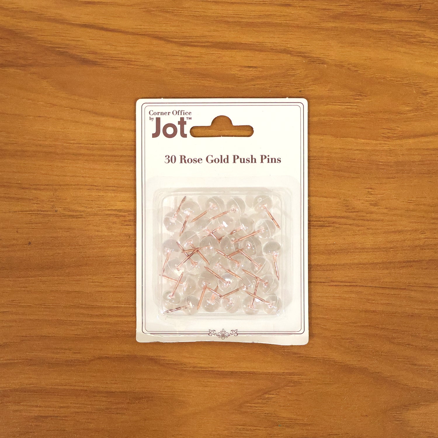 Set of 30 transparent crystal head push pins for notice boards, featuring sleek, clear design by Wukusy.
