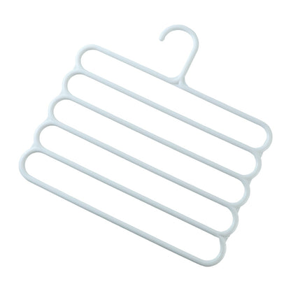 Large 5 In 1 Plastic Multipurpose Clothes Hanger For Scarves  Trousers (1 Pc)