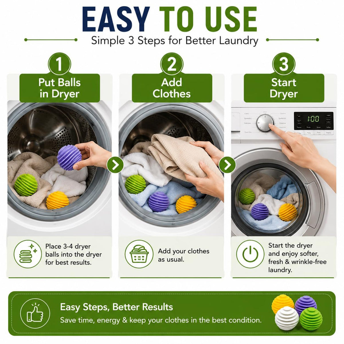 Reusable Plastic Laundry Washing Balls For Better Fabric Care And Faster Drying