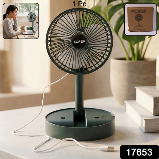 Usb Table Fan Portable Desk Cooling Fan With Adjustable Stand For Office (1 Pc)