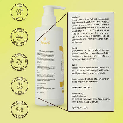 Wukusy Zequz Anti Hair Fall Conditioner bottle, 250ml, health and beauty product for strengthening and nourishing hair.