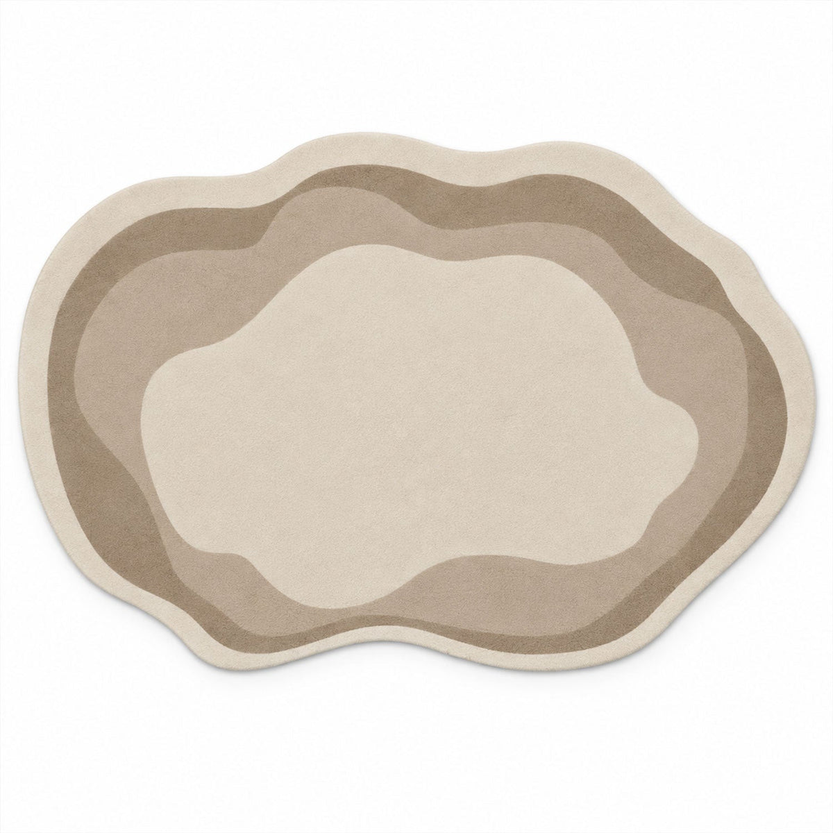 Wukusy decorative wavy-shaped bathroom floor mat, 60x38 cm, ideal for indoor home use, with a textured, stylish design.
