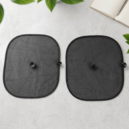 Car Side Window Sun Shades With Suction Cups For Heat And Uv Protection (2 Pc)