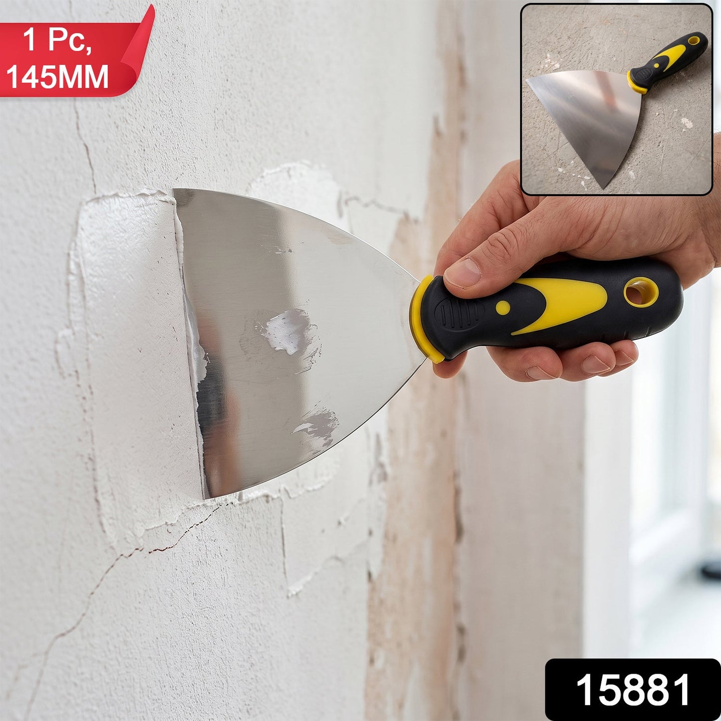 Stainless Steel Putty Scraper 145 Mm Flexible Blade Wall Filler (1 Pc)