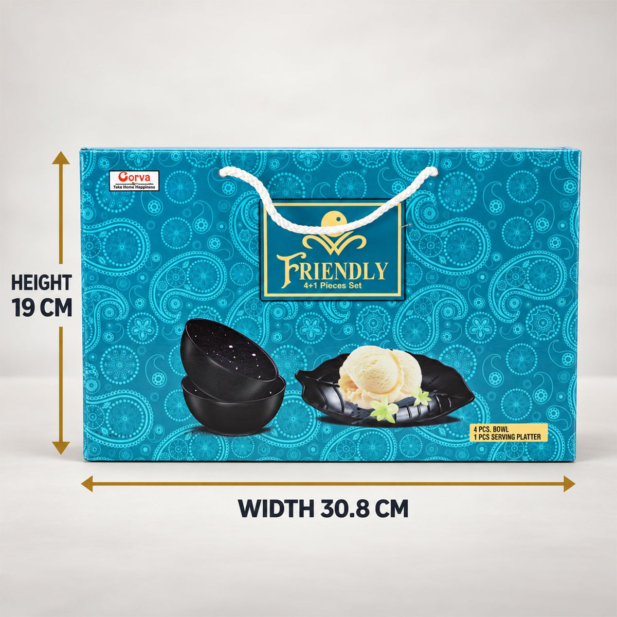 Wukusy 5-piece serving bowl set with leaf-shaped platter for snacks and dry fruits, featuring elegant ceramic design.